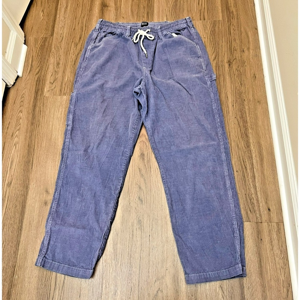 BDG Urban Outfitters Corduroy Carpenter Pants XL Slate Blue Baggy Relaxed Y2K